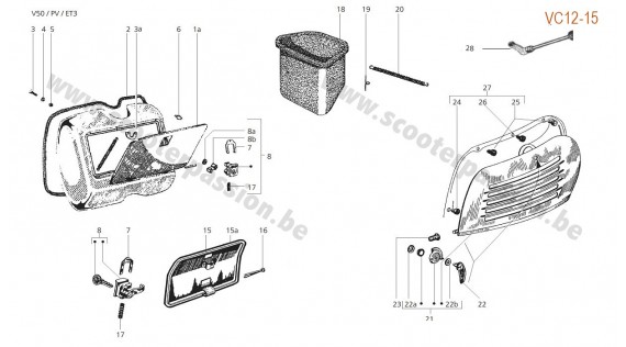 Portillon, boîtes à gants 