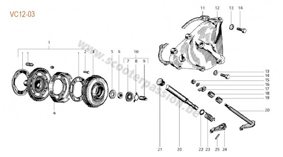 Pignon élastrique, embrayage et capot d'embrayage