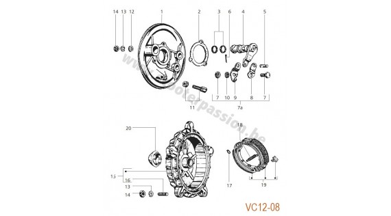Tambour et frein arrière