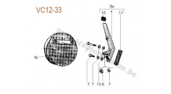 Support de roue de secours
