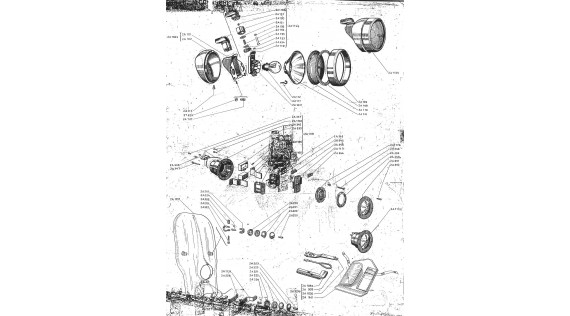 Phare, feu, commutateur, klaxon, trousse à outils Lambretta
