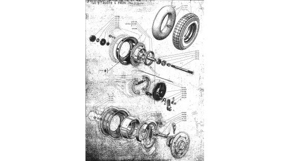 Wiel band, remtrommel, remmen Lambretta A 