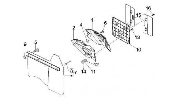 Pare-boue arrière et porte plaque