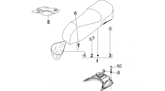 Selle et compartiment de selle