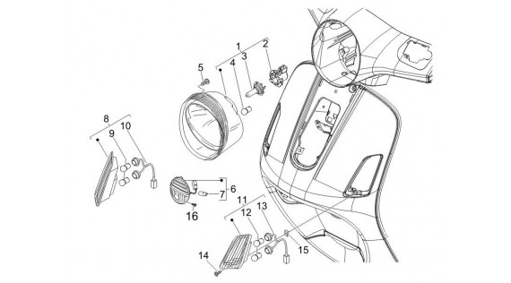 Phare et clignoteurs avant