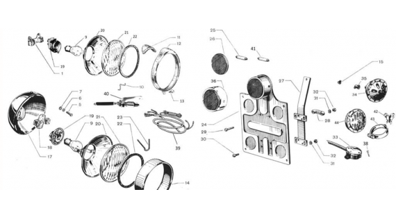Phares, klaxon et commuateur