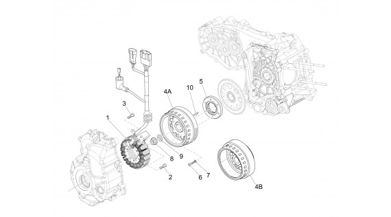 Stator d'allumage et vollant moteur 