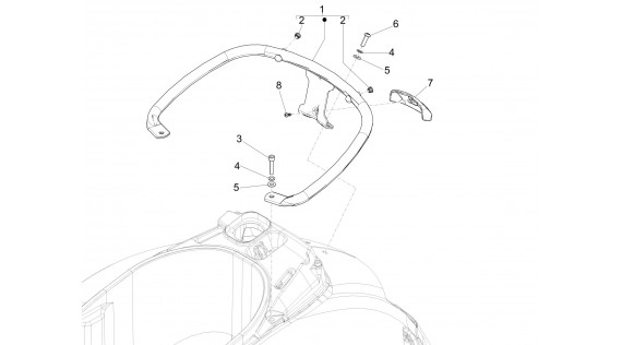 Porte-paquets et boulce arrière