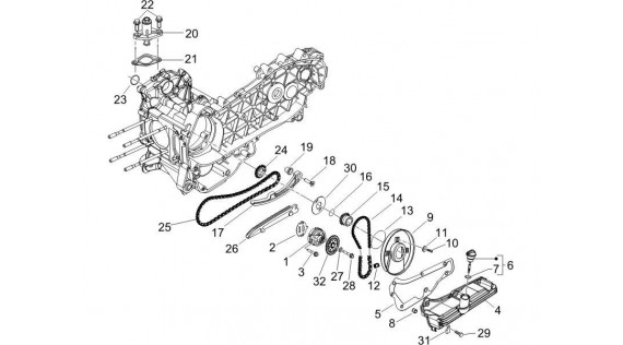 Distribution et carter d'huile 