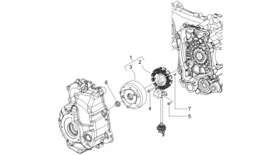 Stator d'allumageet volant moteur