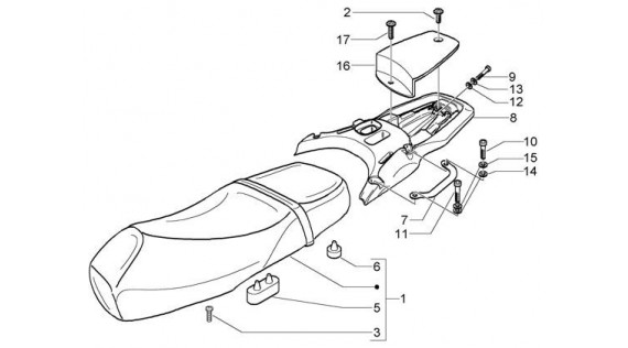 Selle et support arrière