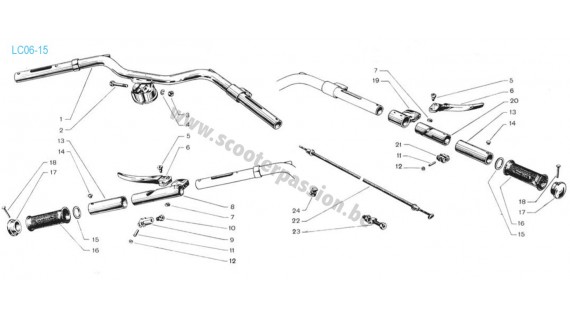 Guidon acier chromé 1951-1953