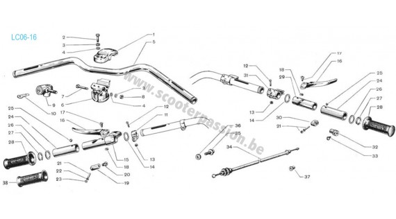 Guidon acier aluminium 1953 à 1954