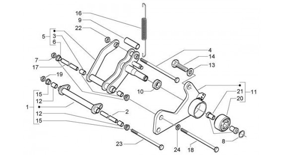 Bras oscillant avant 