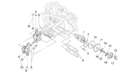 Arbre à cames et culbuteurs 