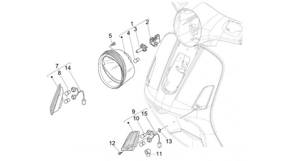 Phare et clignoteurs avant 