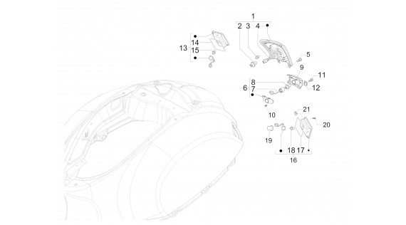 Feu et clignoteurs arrière