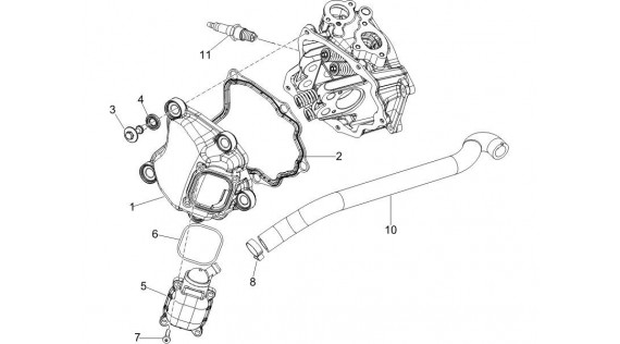 Cache culbuteurs, reniflard et bougie 