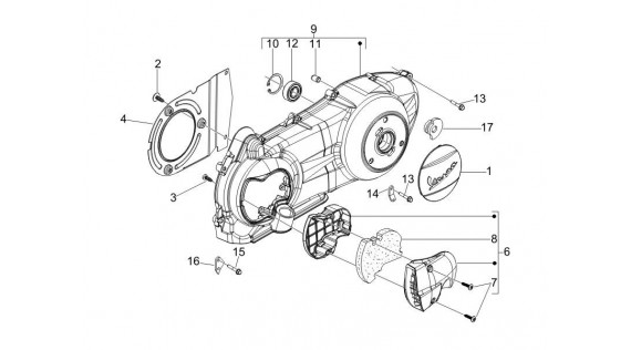Carter de variateur et d'embrayage
