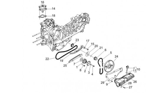 Distribution et carter d'huile