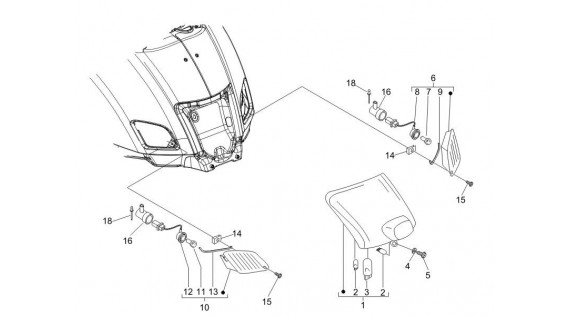 Feu et clignoteurs arrière