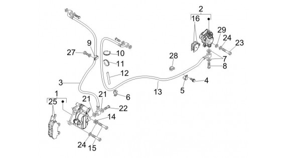 Durites et étriers de freinage
