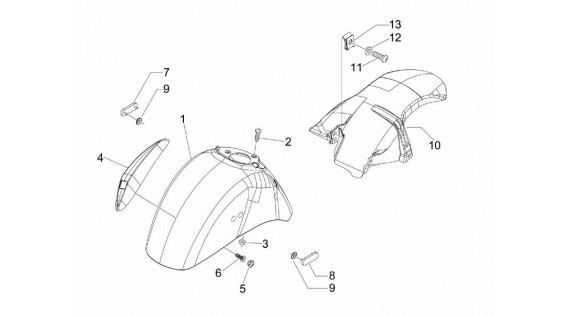Gardes-boue avant et arrière