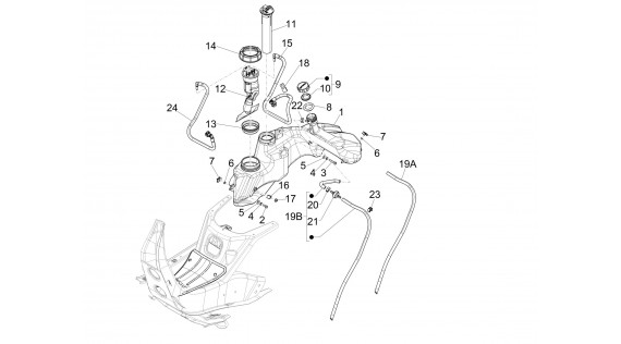 Résevoir et pompe à essence