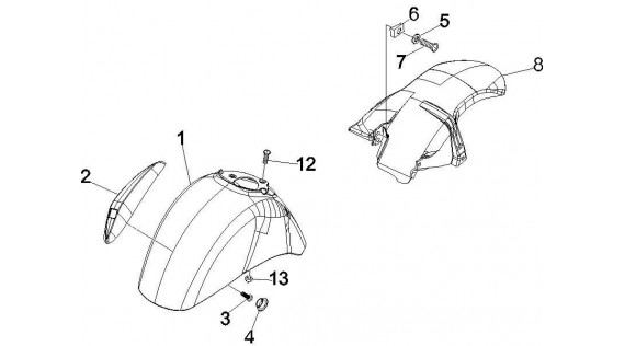 Gardes-boue avant et arrière