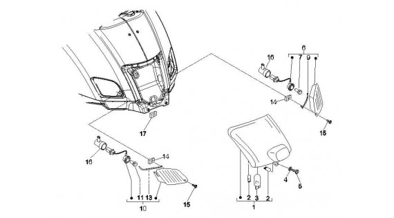 Feu arrière et clignoteurs