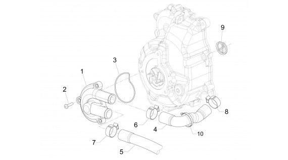 Couvercle de pompe à eau 