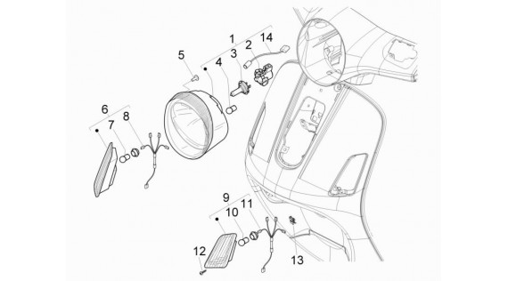 Phare et clignoteurs avant 