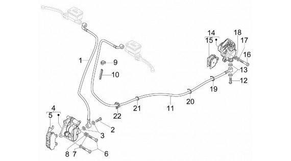 Durites et étriers de frein 