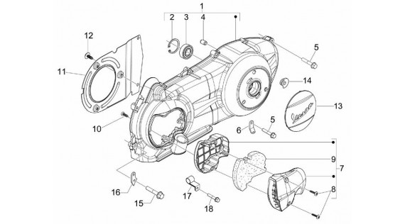 Carter de variateur et d'embrayage