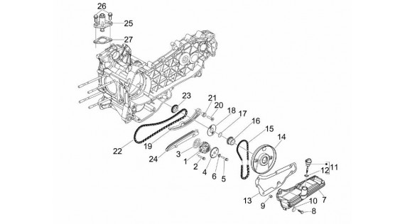 Distribution et carter d'huile