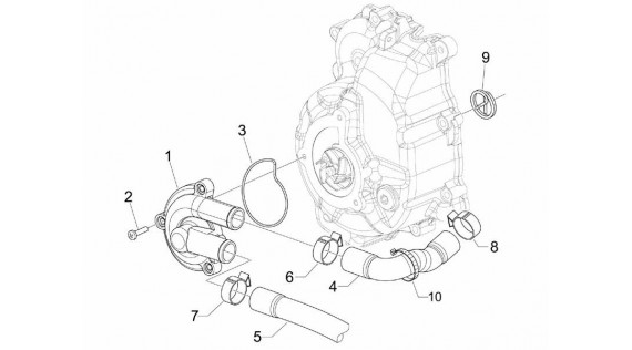 Couvercle de pompe à eau 