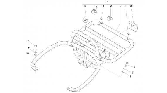 Porte-paquets et boucle arrière