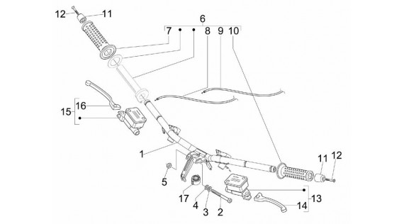 Guidon et maîtres cylindre 