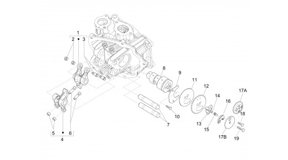 Arbre à cames et culbuteurs 