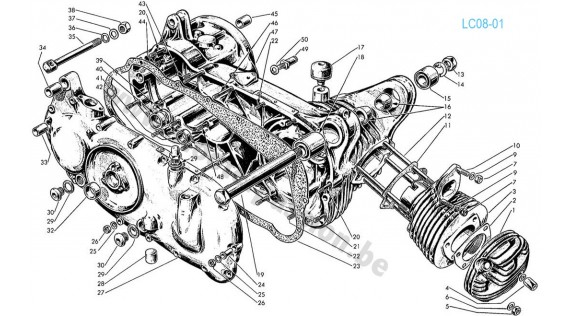 Carter et groupe themrique Lambretta TV 175