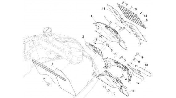 Pare-boue arrière et porte plaque 