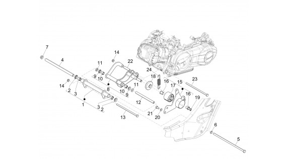 Bras oscillant avant