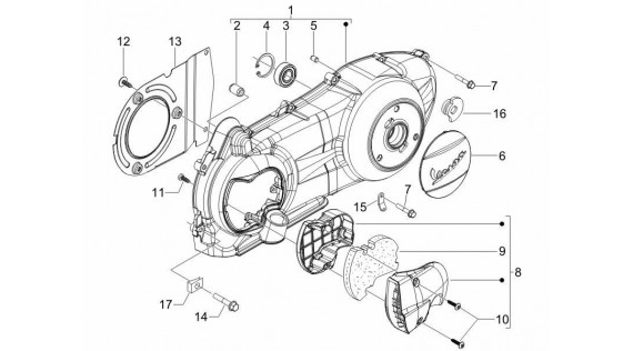 Carter de variateur et d'embrayage