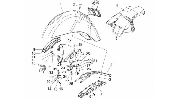 Gardes-boue avant et arrière