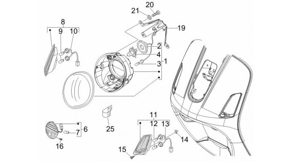 Phare et clignoteurs avant 