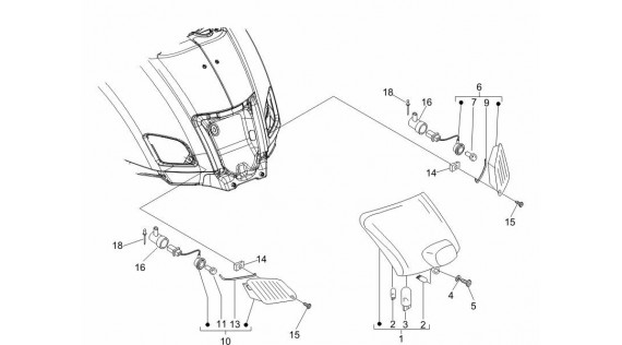 Feu et clignoteurs arrière