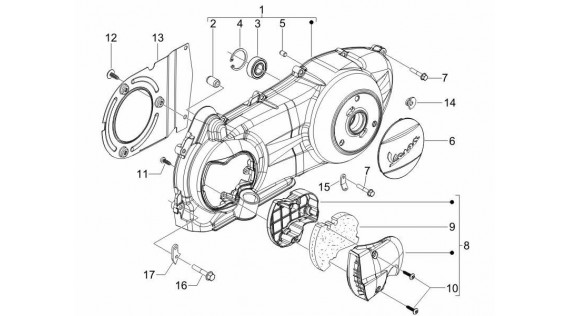 Carter de variateur et d'embrayage