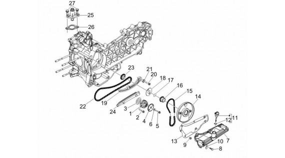 Distribution et carter d'huile