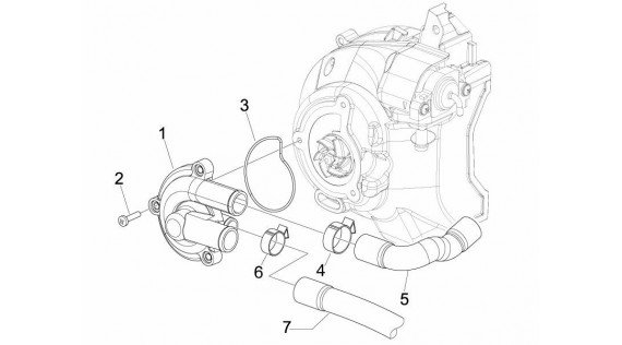 Couvercle de pompe à eau 