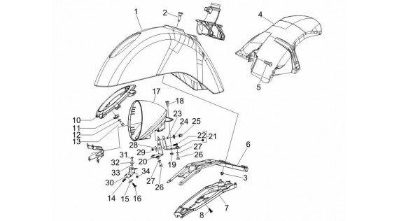 Gardes-boue avant et arrière